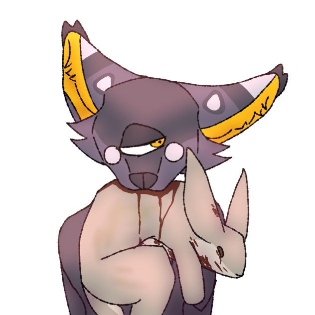 He gots the rabbit