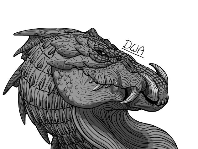 Detailed Dragon Head