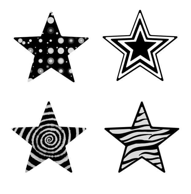 Star pattern stickers