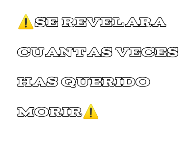 ⚠️revelaran si has querido morir⚠️..