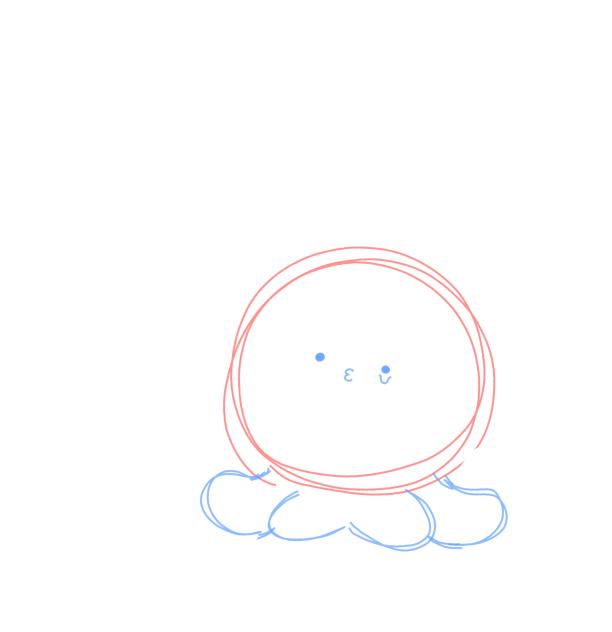 「ありがとう、バイバイ｣のラフ