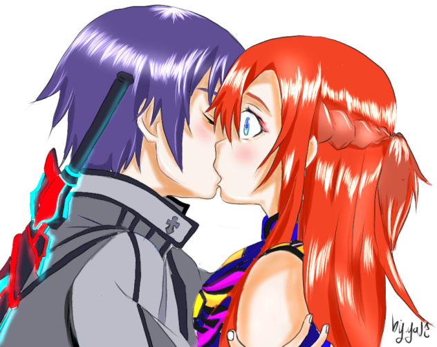 speed drawing anime kisslove paintart