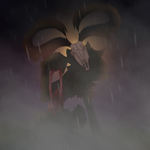 [TW - Gore, guts] Big scary deer oooo