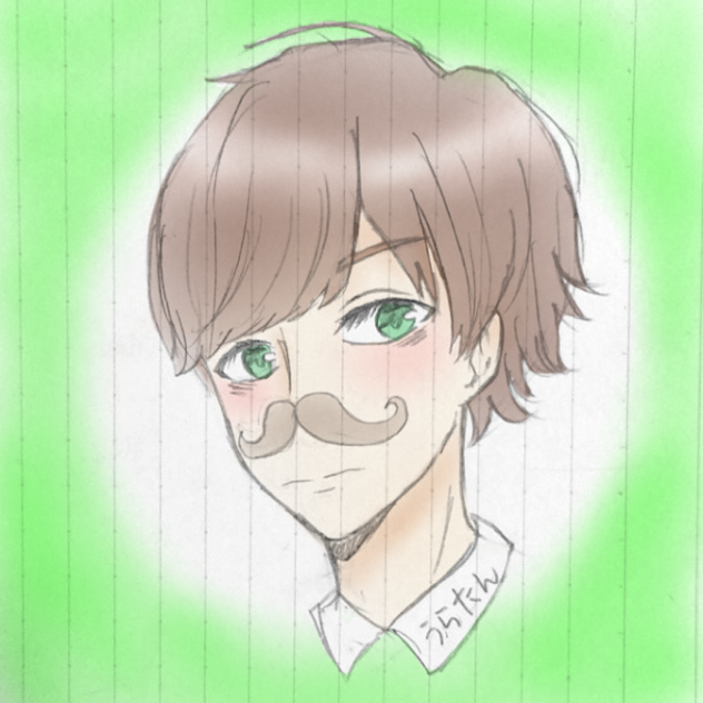 アナログのまま描いてみたぬき。(うらたぬき)