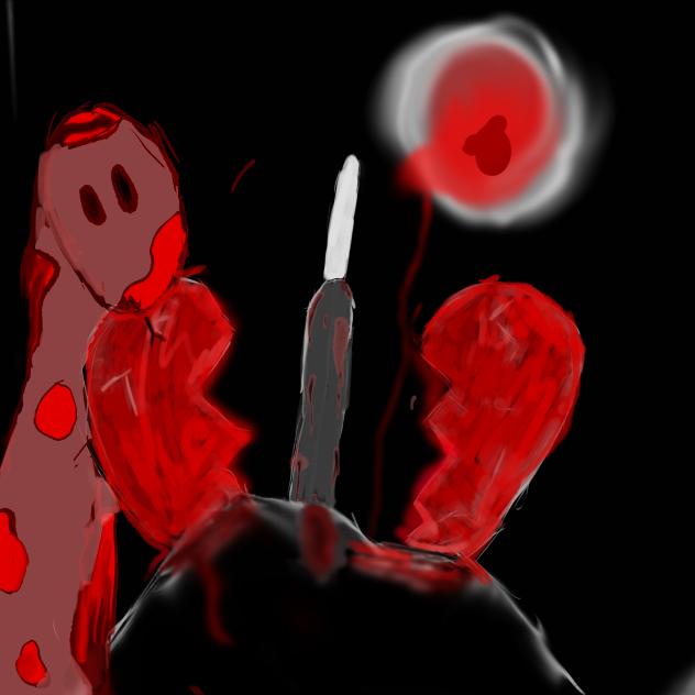 Blood sword and red broken heart ❤️🖤