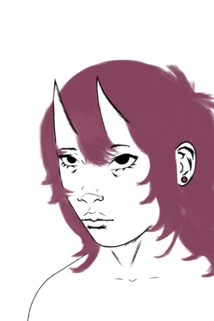 demon girl (redraw)