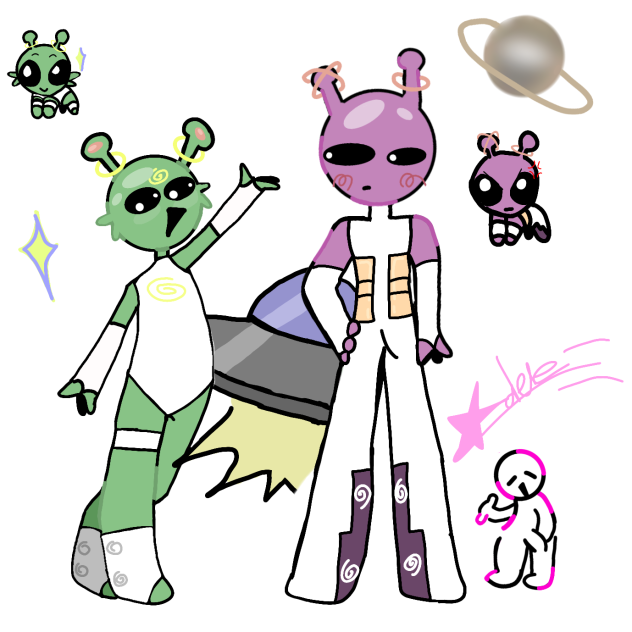 alien doodle エイリアンの落書き 외계인 낙서 - ibisPaint