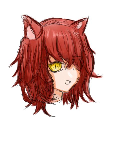 眼帯の猫（色付き