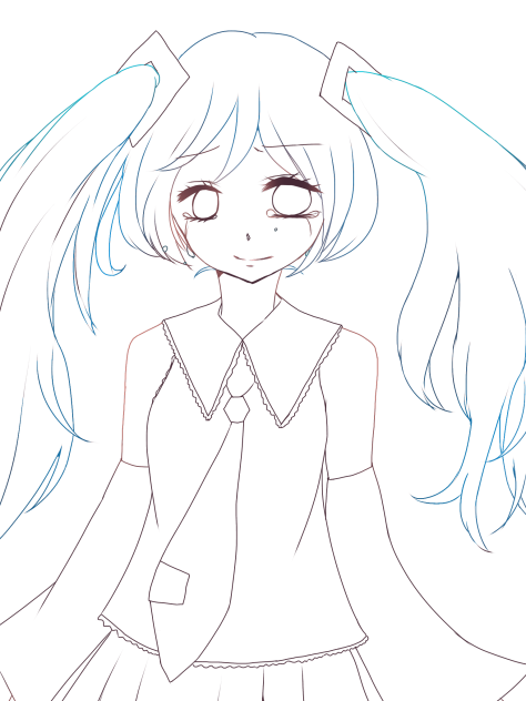 初音ミク（線画）