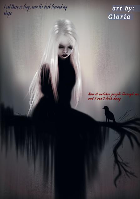 She sat where the world forgot her