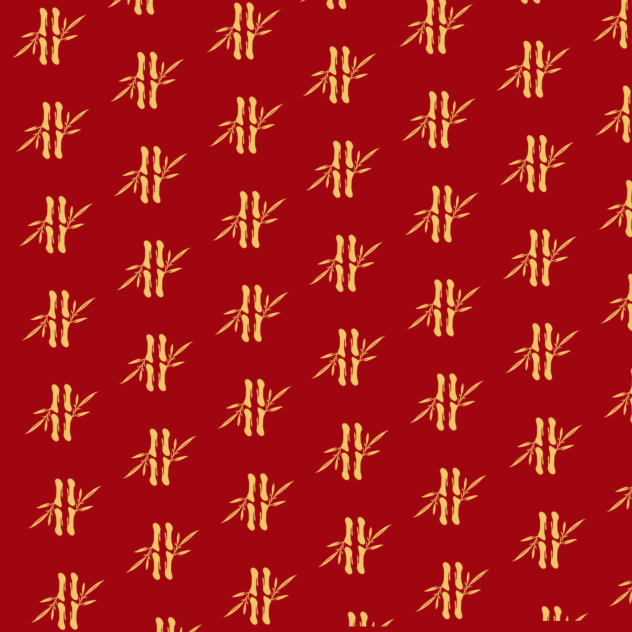 pattern - Red Gold Bamboo 02