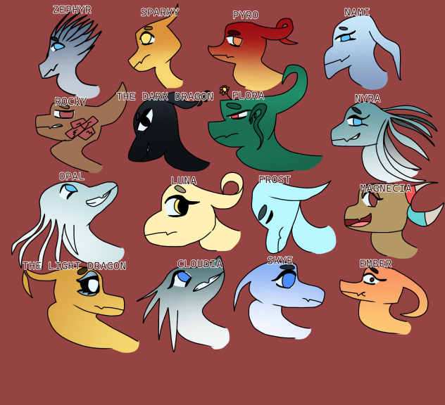 Refrence for dragon OCs
