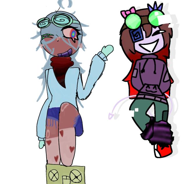 Silly people in goggles