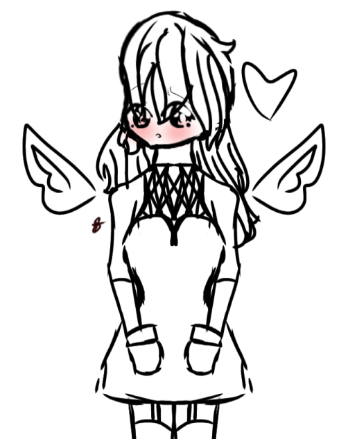 Beautiful Blushing Girl Sketch