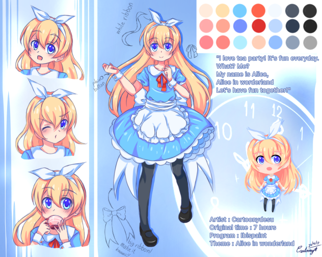 Character design #1 Alice in wonderland - ibisPaint