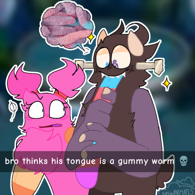 bro thinks his tongue is a gummy worm 💀