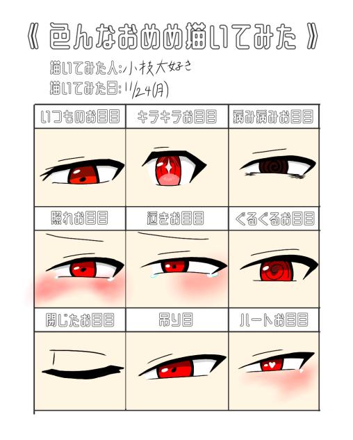 色んなお目目描いてみた