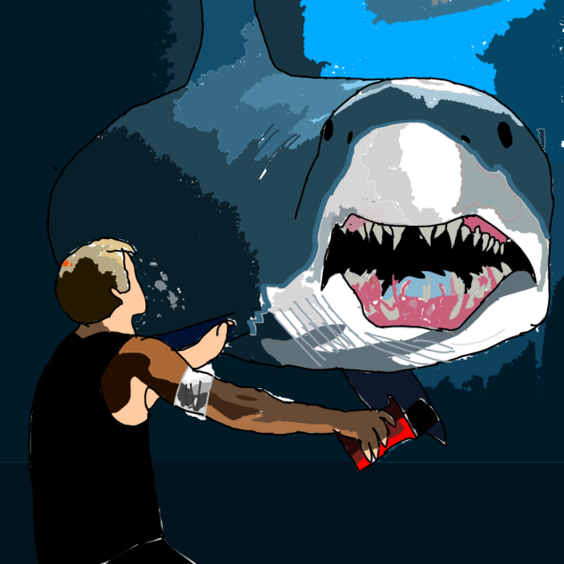 Big shark from Deep Blue Sea