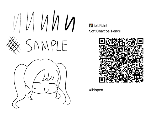 Soft Charcoal Pencil (QR Code)