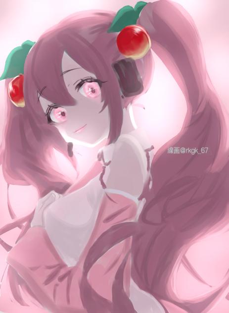 厚塗り練習①桜ミク〜