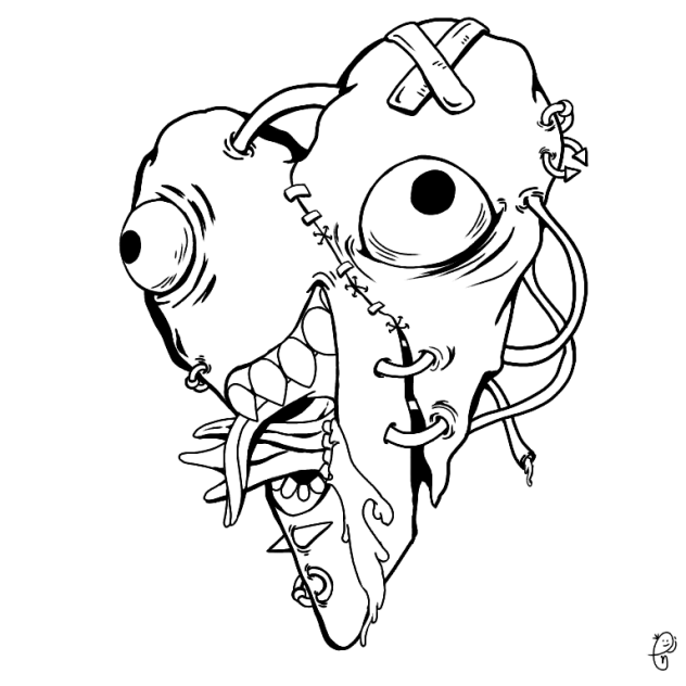 はーとチャン　※線画