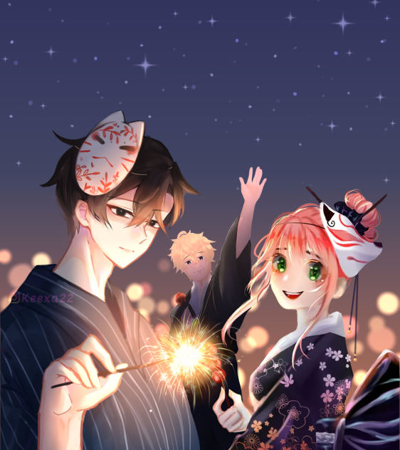 🌸🍡completed collab🎇🍎 - ibisPaint