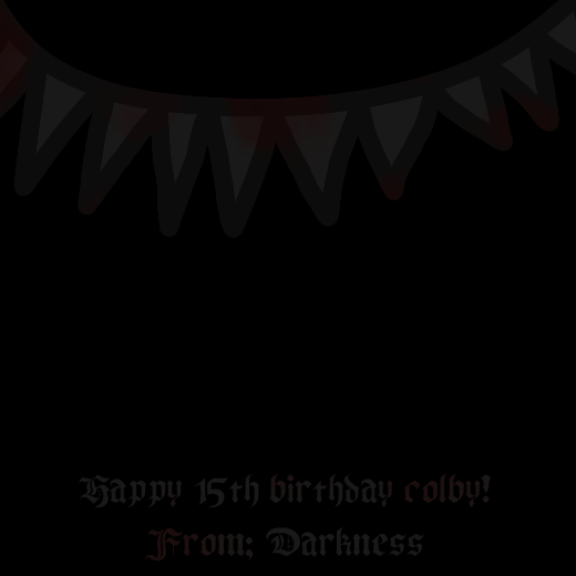 (not actually my birthday)