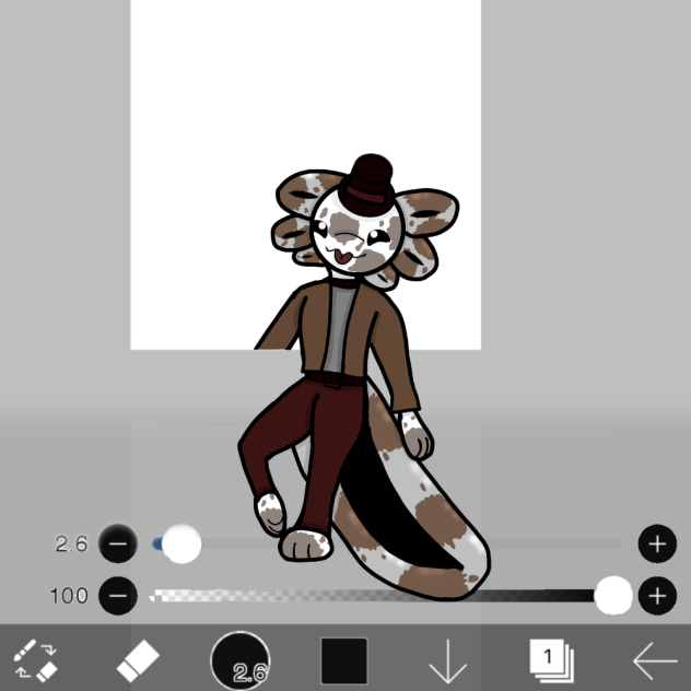 Hazel climbing out of the frame