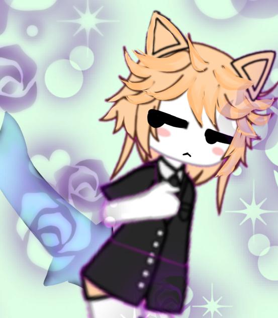 しっぽを見ている（gacha art）