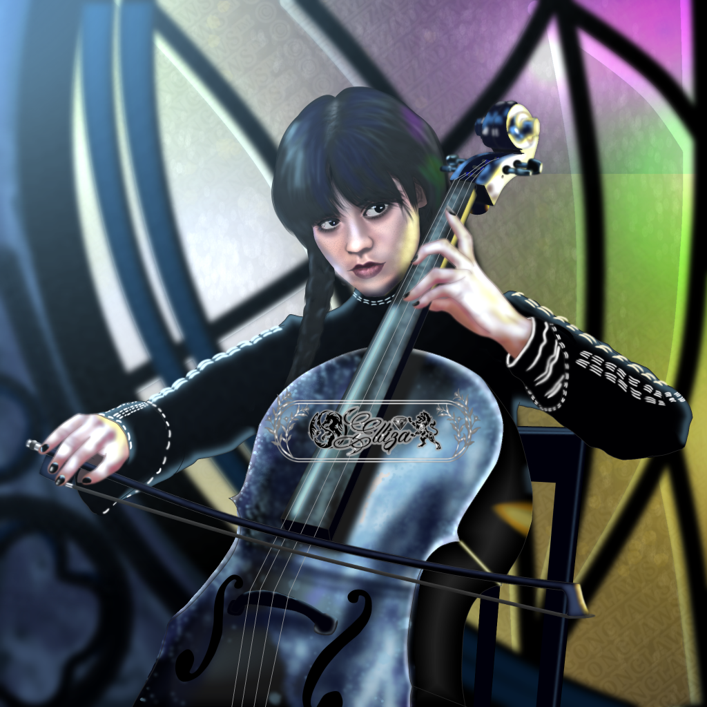 Wednesday & Her Cello 🎻 ibisPaint