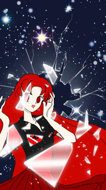 Shards of glass show the past - ibisPaint