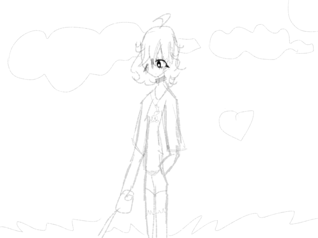 A little sketch of me walking my dog