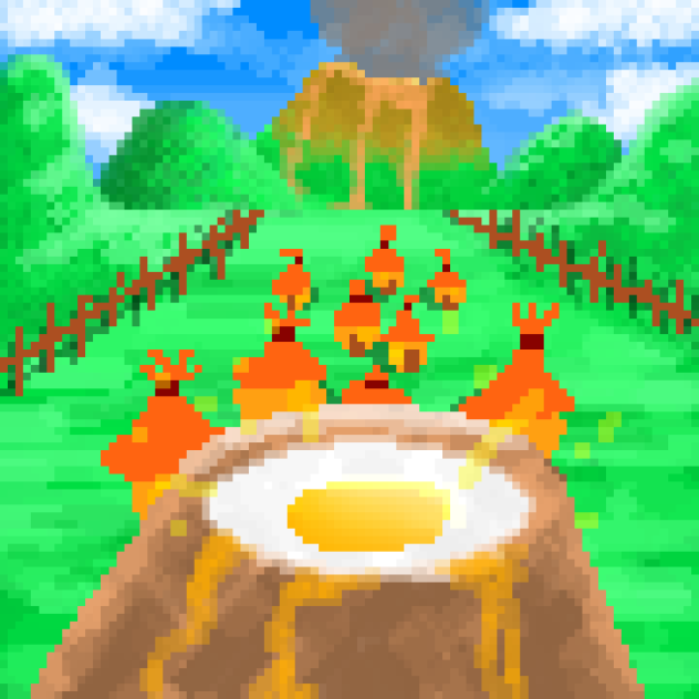 Frying eggs in a volcano