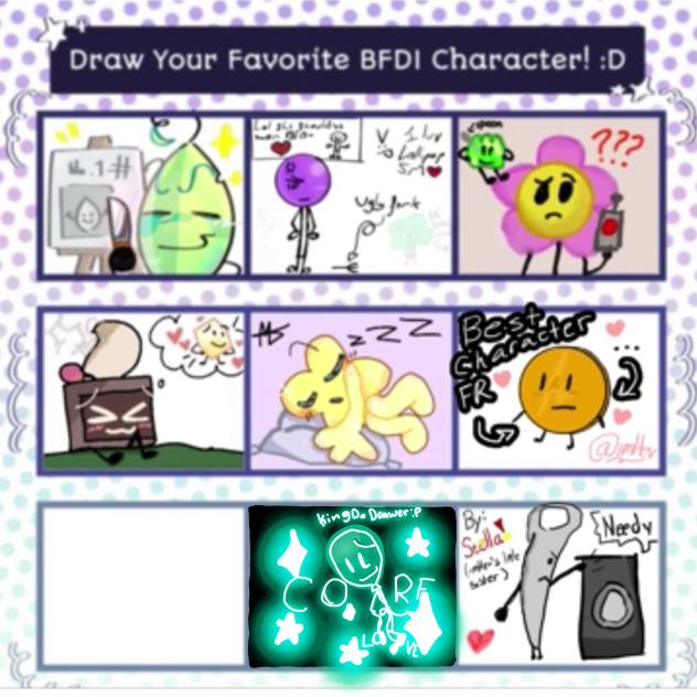 Draw your Favorite BFDI Character! AAA