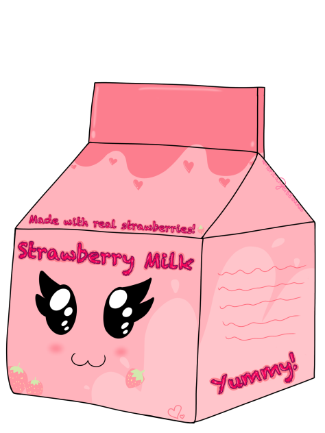 Kawaii Carton Of Strawberry Milk - Speed