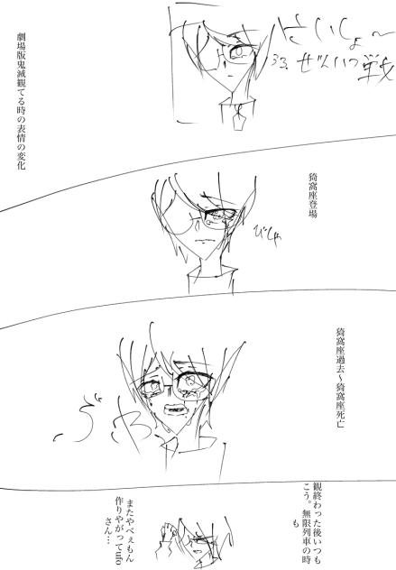 鬼滅無限城編観てる時の表情変化