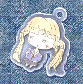聖奈さんでアクリルキーホルダー風加工
