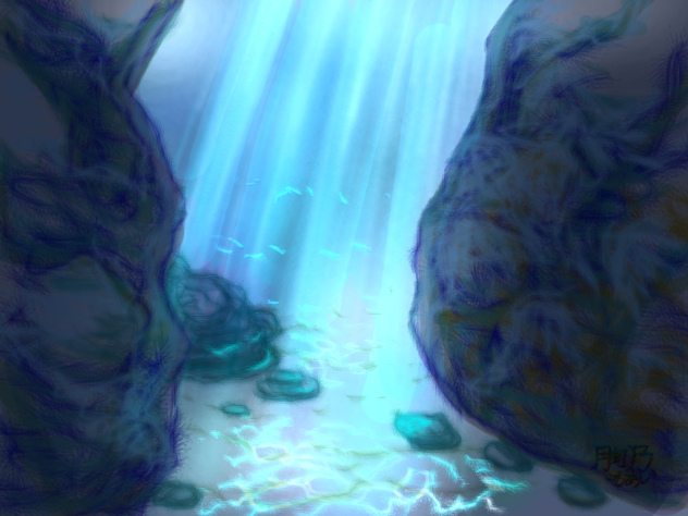 海の底の#背景版深夜の真剣お絵描き60分一本勝負