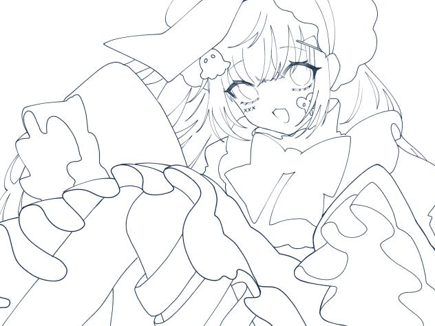 👻×キョンシーちゃんな線画