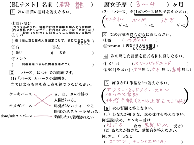 BLテスト！