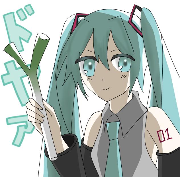 初音ミク　色塗った