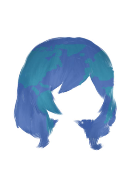 Gacha life earth Chan hair UwU