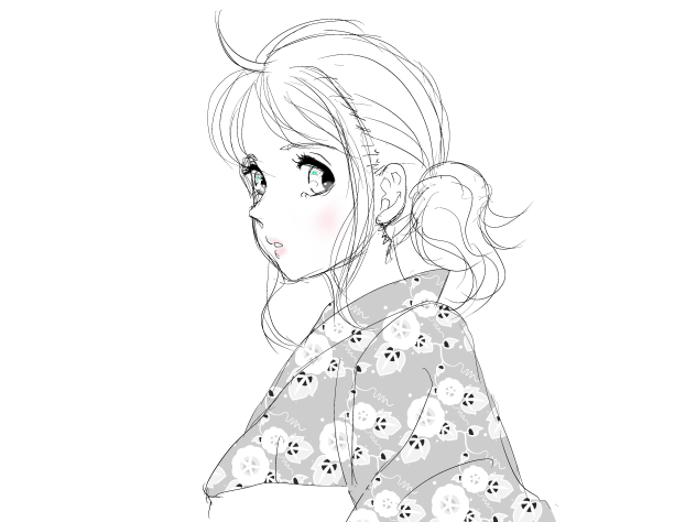 納涼❤️きんぎんすなご❤️ -線画Ver.-