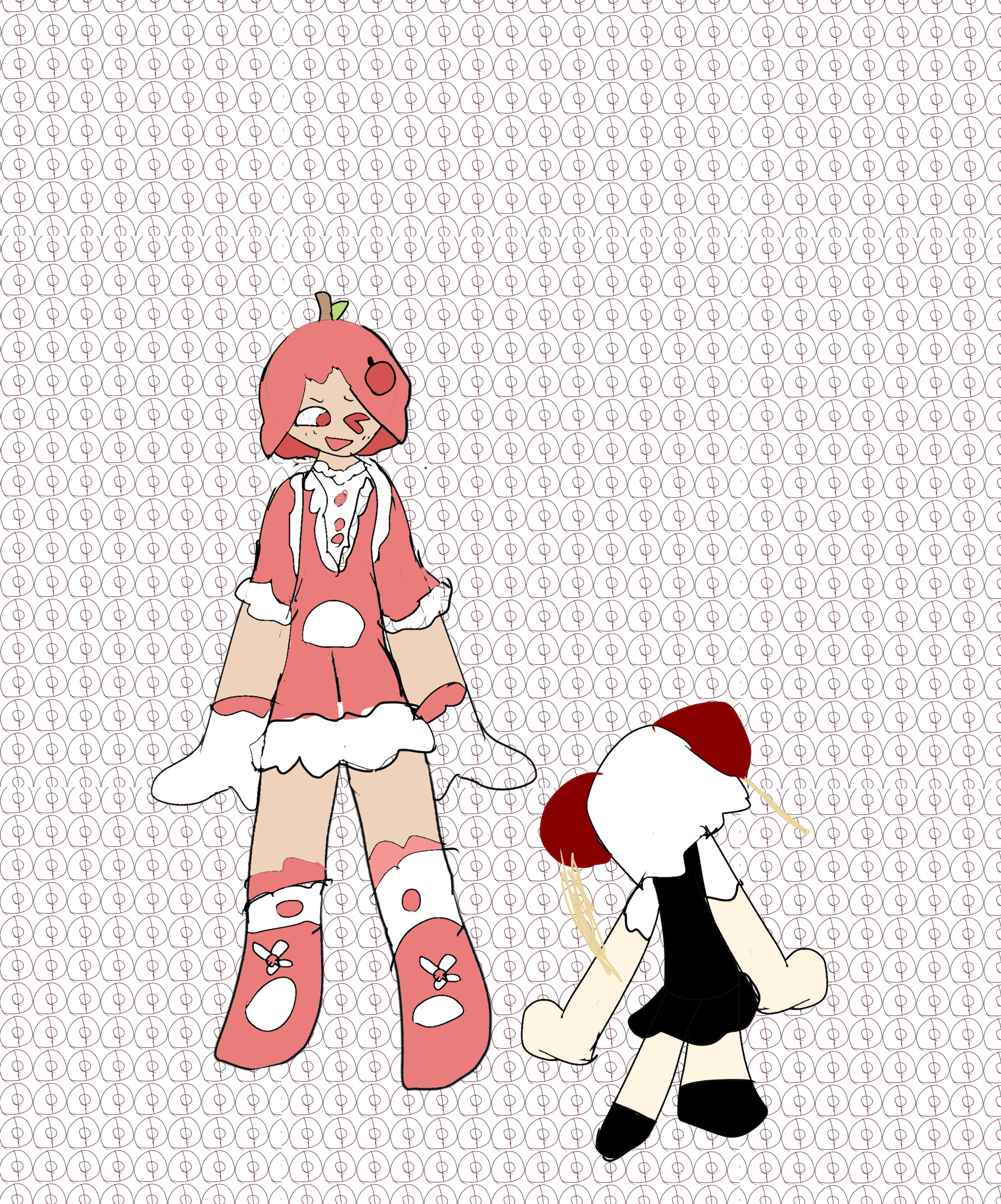 Candy apple cookie vs apple tart cookie - ibisPaint