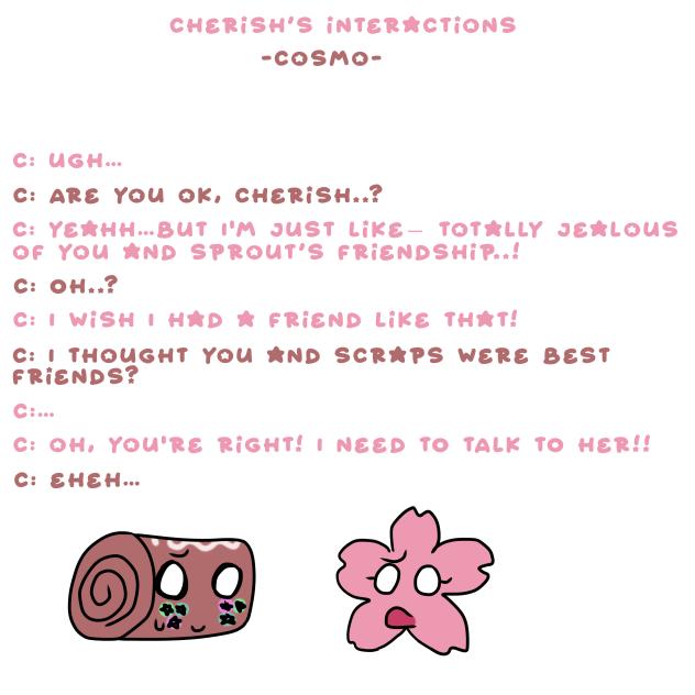 Cherish’s interactions (Cosmo)
