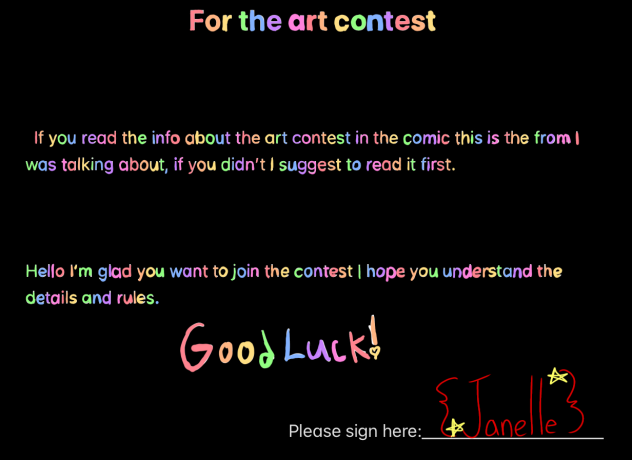 Contract For AlastorFan's Art Contest