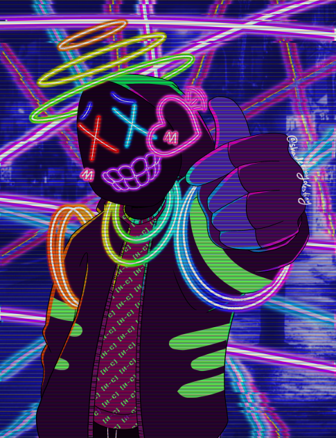 My neon aesthetic character