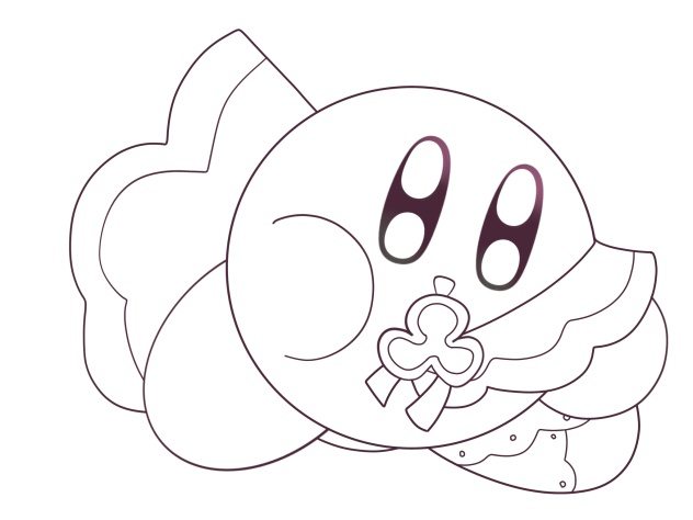 線画 カービィ ぬりえ 塗り絵