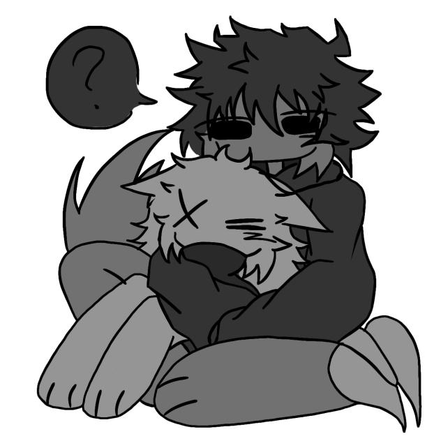 Toma cuddles wit bf