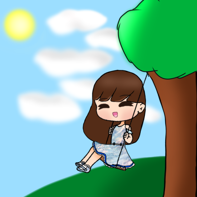 Girl on a swing
